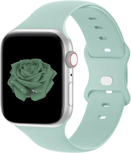Vista 23 de Bandiction Compatible with Apple Watch Series 3 38mm Series 5 40mm iWatch Bands 38mm 40mm 41mm, Soft Silicone Sport Replacement Strap Compatible for
