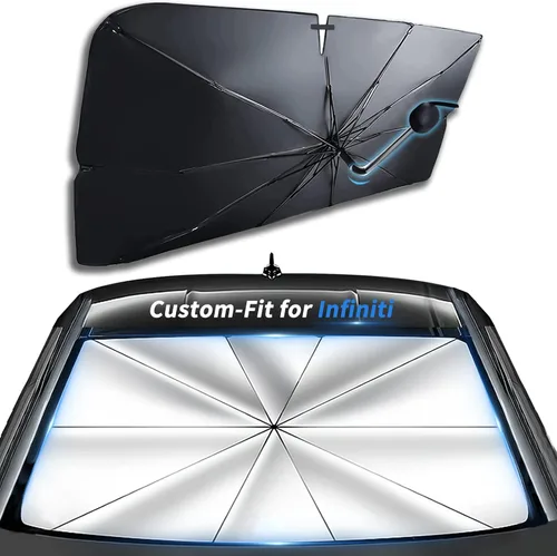Ajuste personalizado para parabrisas Infiniti, parasol de automóvil, rotación de 360°, flexible, bloqueo UV, ventana delantera del automóvil,
