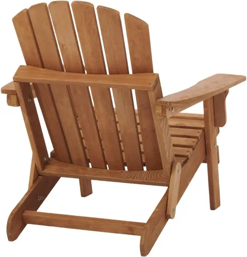 Vista 7 de Donext Silla Adirondack plegable, silla de patio de madera de capacidad de 330 libras con acabado a base de agua, sillas de salón de exteriores