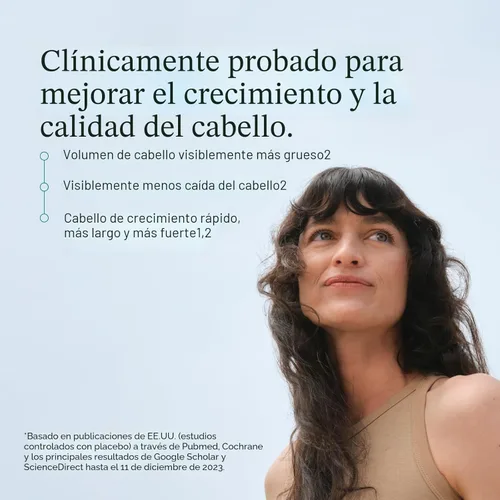 Vista 3 de Nutrafol - Suplementos de crecimiento del cabello para mujeres de 18 a 44 años, suplemento para el cabello clínicamente probado para un cabello