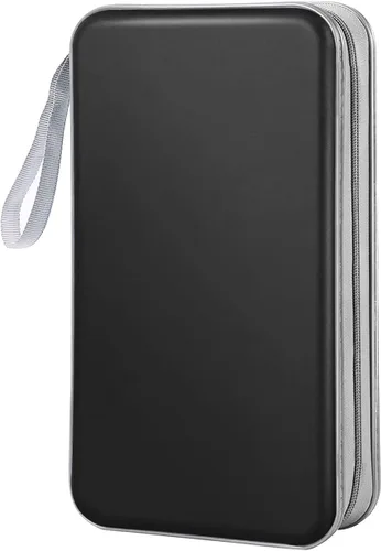 Vista 37 de Caja de CD Billetera, 80 Capacidad DVD VCD Medios Blu-ray Caso Cartera Titular Organizador de Almacenamiento (Plata)