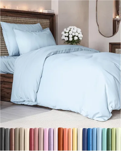 Vista 109 de Juego de funda de edredón tamaño Queen - Funda de edredón extra suave tamaño Queen 90 x 90 con 2 fundas de almohada - Ropa de cama de hotel de lujo