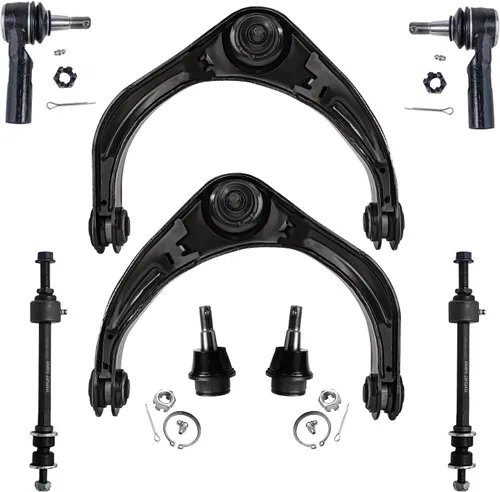 Vista 125 de Detroit Axle - Kit de brazos de control delanteros de 8 piezas para Chevy Trailblazer EXT GMC Envoy XL XUV Buick Rainier Isuzu Ascender, brazos
