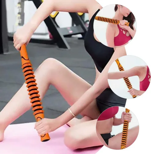 Vista 4 de Portable Yoga Massage Stick for Full Body Muscle Relief Fitness Roller for Deep Tissue Massage and Stress Relief Comfortable Handheld Design for