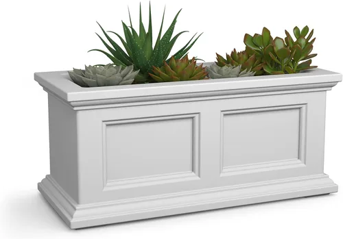 Vista 19 de Mayne Fairfield - Maceta con ventana de 2 pies, con riego automático, resistente a la intemperie para flores, diseño duradero