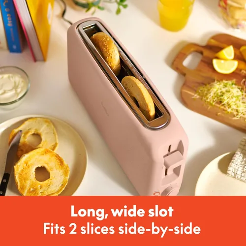 Vista 6 de bella Tostadora delgada de 2 rebanadas, utensilios de cocina Fits-anywhere™, control de tostado de 6 ajustes con botones de recalentamiento
