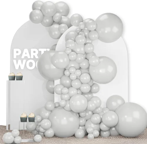 Vista 53 de PartyWoo - Globos nude de 140 piezas en diferentes tamaños de 18, 12, 10, 5 pulgadas, kit de arco de globos de color neutro y melocotón estilo boho