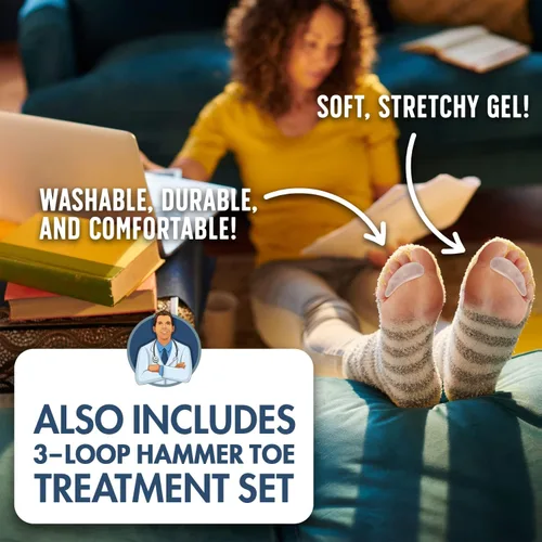 Vista 3 de Dr. Frederick's Original Paquete de tratamiento de dedos – 2 piezas de esparcidores de juanetes de lujo – Además de 4 separadores de dedos
