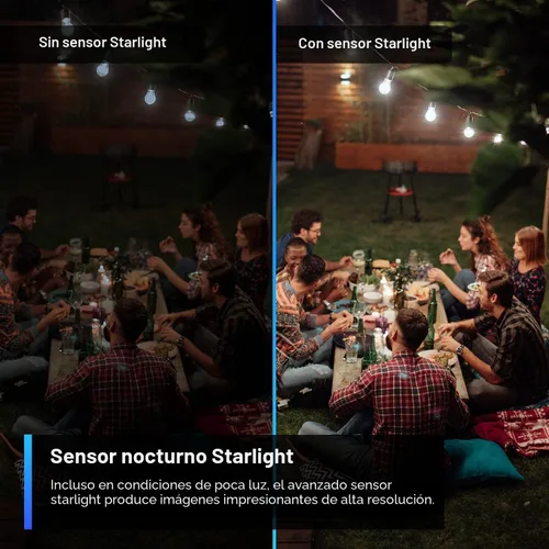 Vista 4 de Cámara de seguridad Tapo 2K QHD para exteriores con cable, sensor Starlight para visión nocturna en color, detección AI gratuita, sirena