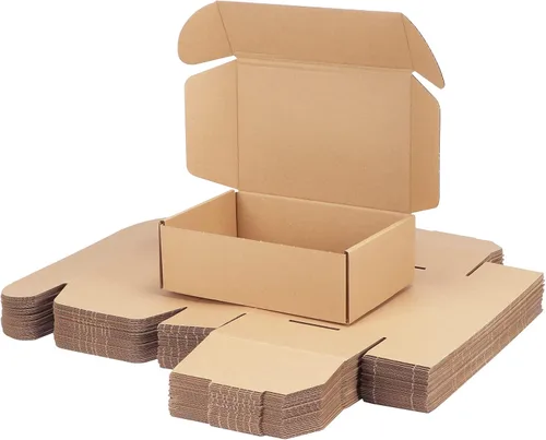Vista 35 de PHAREGE Cajas de Envío de 4 x 4 x 2 pulgadas, Paquete de 6, Marrones, Cajas de Correo con Tapa Plegable y Cierre de Pestaña para Empaquetar Pequeños