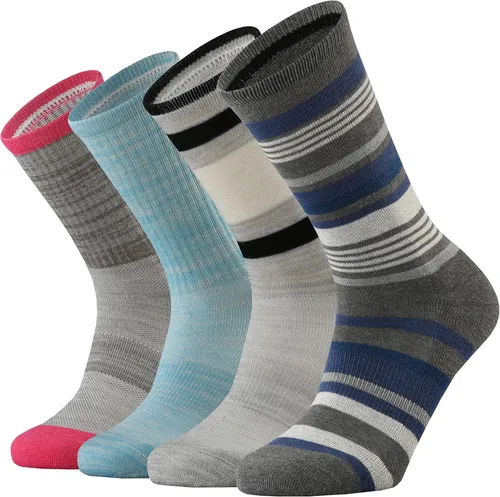Calcetines acolchados de lana merino para mujer, para exteriores, senderismo, senderismo, senderismo, casual, elegante, colorido, ligero, suave,