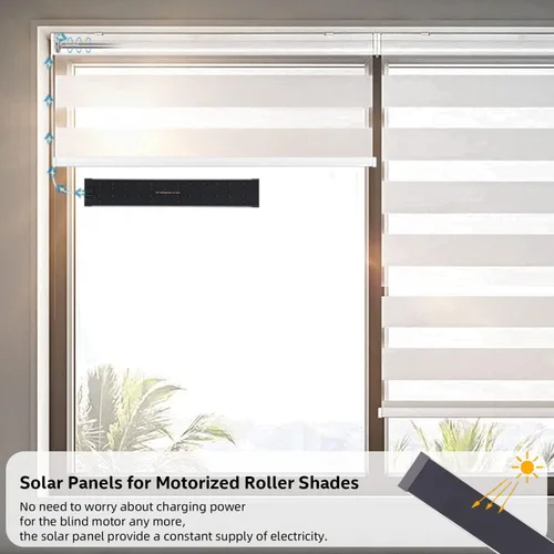Vista 3 de Panel solar USB - Cargador de panel solar pequeño 5 V 5.5 W con monocristalino de alto rendimiento para persianas motorizadas, ventanas, timbre