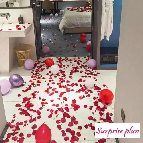 Vista 111 de CODE FLORIST 1100 pétalos de rosa de seda para el día de San Valentín, pétalos de rosa falsos para noches románticas, bodas, propuestas