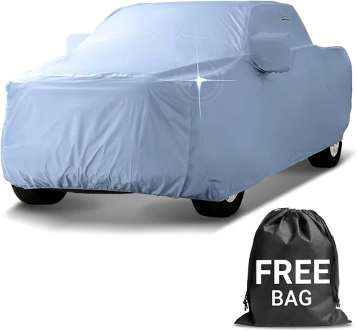 Vista 34 de iCarCover - Funda impermeable de 30 capas para automóvil, sedán y cupé, apta para todo tipo de clima, protección contra lluvia, nieve, rayos
