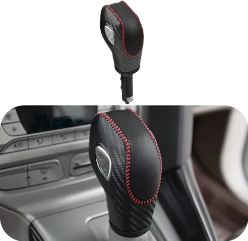 Vista 9 de Cubierta de Cuero para Palanca de Cambios de Auto para Ford EcoSport Escape/Fusion/C-Max Energi Wagon/Fiesta/Focus/Transit Accesorios