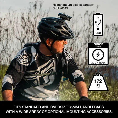 Vista 4 de NiteRider Lumina Boost 1000 - Luz de bicicleta – 1000 lúmenes – Recargable por USB – Modo Boost – Día y noche Road/MTB – Compatible con manillares
