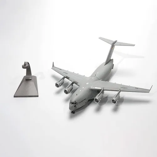 Vista 6 de Aleación US C-17 Transporte Avión Modelo 1200 Modelo Simulación Exposición Ciencia Militar Colección