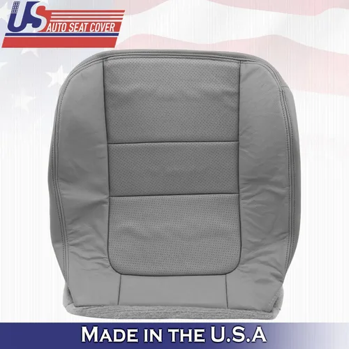 Vista 8 de US Auto Seat Cover 2001 para Ford F450 F550 Lariat Driver Top & Bottom Perforado Cuero Cubre Gris