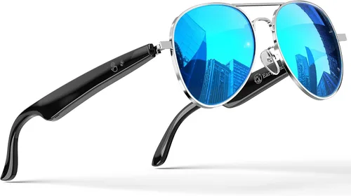 Vista 12 de EarlySincere Gafas de sol Bluetooth para hombre y mujer, traducción AI, duración de la batería de 50 horas, protección UV, control de voz, gafas
