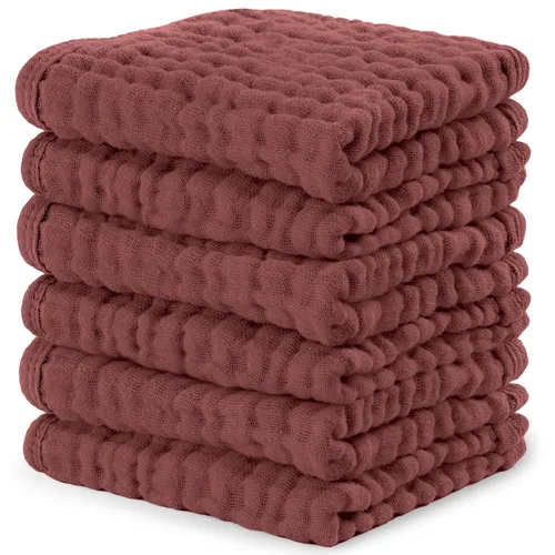 Vista 53 de Comfy Cubs - Paquete de 6 paños de muselina para eructos, 20 x 10 pulgadas, grandes, de 6 capas, 100 % algodón ultra absorbente para babeo