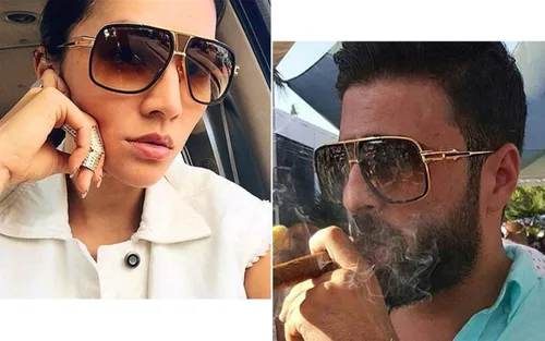 Vista 3 de Gobiger - Lentes de sol estilo aviador para hombres lente con 100 protección UV marco de aleación con estuche