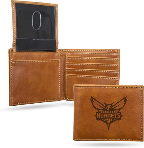 Vista 57 de Rico Industries - Cartera de diseño delgado con grabado láser de la NBA, cartera con grabado láser estilo billetera - Gran regalo