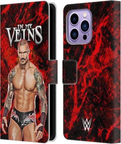 Vista 55 de Head Case Designs Officially Licensed WWE in My Veins Randy Orton Leather Wallet Case Compatible with Apple iPhone 13 Mini En mis venas
