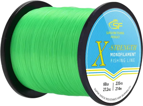 Vista 20 de SF - Línea de pesca monofilamento premium, carrete X-Strong de nailon mono material, línea líder para agua salada y agua dulce