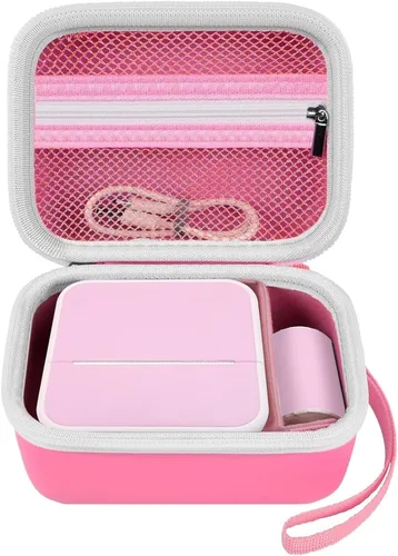 Vista 11 de Funda compatible con impresora de pegatinas fotográficas sin tinta Phomemo M02/T02/M02S/M02 pro/Q30S/M02X. Mini estuche portátil de transporte