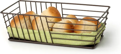 Vista 3 de Spectrum Diversified Wright - Cesta de pan, diseño clásico de cocina para panes, rollos, magdalenas, pasteles y buen almacenamiento horneado