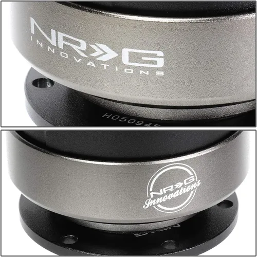 Vista 2 de NRG Innovations Gen 2.0 Volante de liberación rápida + linterna LED para llavero, NRG-SRK-200BK-TI