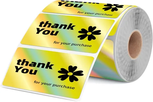Vista 10 de 2'' Circle Thermal Labels, Self-Adhesive Direct Thermal Stickers, Waterproof Thermal Printer Labels for Business, DIY Logo, Name Tag, Addressing