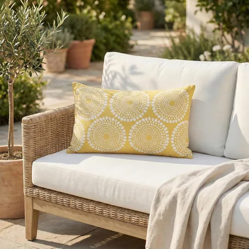 Vista 38 de Fab Habitat Almohada para interiores y exteriores hecha de hilo de poliéster reciclado, doble cara, resistente a las manchas, lavable a máquina