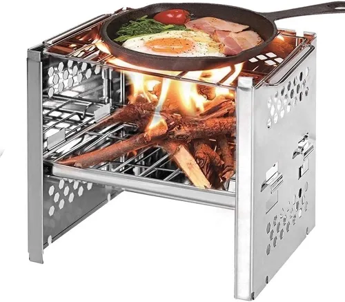 Vista 2 de Barbacoa Parrilla de carbón Plegable Barbacoa Parrilla de barbacoa Parrilla de carbón portátil Parrilla de carbón inoxidable Plegable de carbón de le
