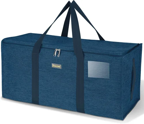 Vista 16 de BALEINE Bolsa de almacenamiento extragrande con cremalleras y asas de transporte, bolsas de mudanza de tela Oxford resistentes para lavandería