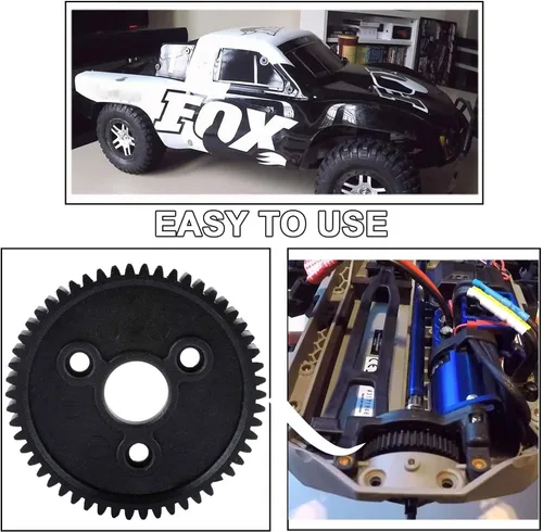 Vista 5 de Espuela de paso 54T 0.8 32 (3 piezas) compatible con Traxxas Gear Slash Stampede 4x4 VXL Rally VXL
