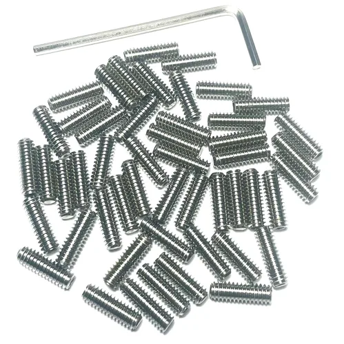 Vista 7 de Juego de 50 tornillos de fijación 8-32 x 1/2 pulgada de acero inoxidable 304 con cabeza Allen hexagonal y cavidad hexagonal, con llave Allen