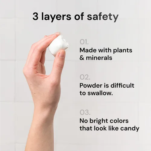 Vista 5 de Grab Green Cápsulas de detergente 3 en 1, 24 unidades, sin fragancia, a base de plantas y minerales, poder de limpieza superior, removedor
