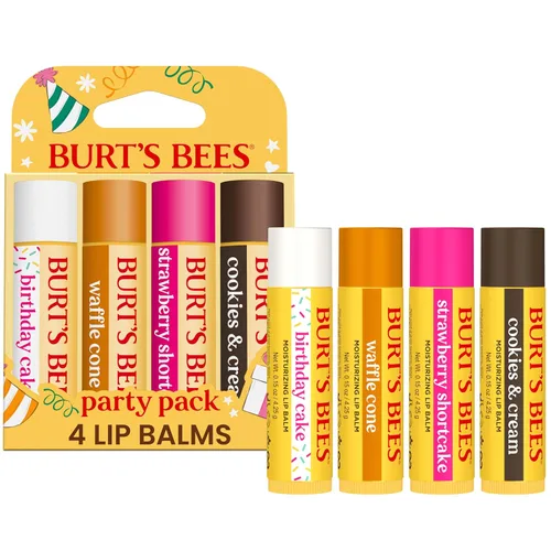 Vista 13 de Burt's Bees Bálsamo Labial - Cera de Abejas, Menta de Pepino, Coco y Pera, y Vainilla, Paquete Con Cera de Abejas de Origen Responsable, Sin Tinte