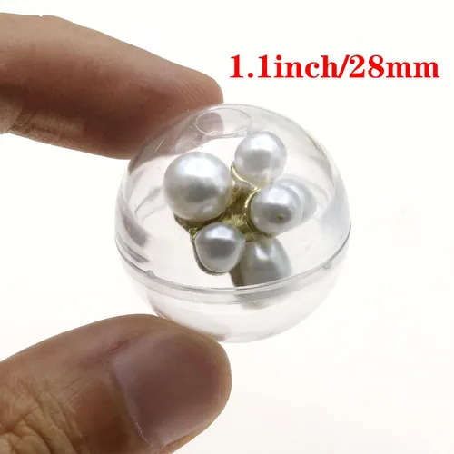 Vista 2 de 50 unidades de máquina expendedora de cápsulas de 1.102 in/1.1 pulgadas Cápsulas de máquina de chicles redondas Cápsulas de máquina expendedora