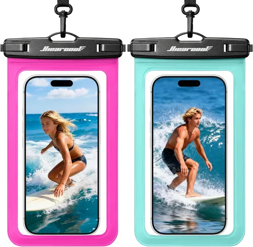Vista 13 de Hiearcool Funda impermeable para iPhone, Bolsa impermeable para teléfono, Artículos esenciales de viaje, Accesorios de crucero, Imperdibles - 4 negro