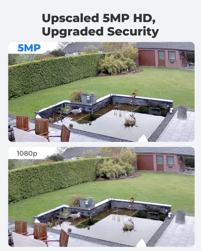 Vista 2 de REOLINK Cámara de seguridad PoE de 5 MP, vigilancia al aire libre e interior para el hogar, detección de personas/vehículos/mascotas, lapso