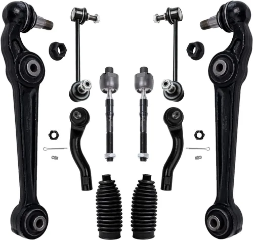 Vista 26 de Detroit Axle - Kit de suspensión frontal de 10 piezas para Jeep 2002-2004 Liberty, 2 brazos de control superiores con rótula 2 rótulas inferiores, 4