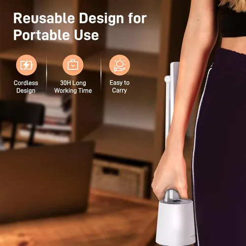 Vista 3 de Pak - Lámpara LED de escritorio, luz de escritorio regulable para el cuidado de los ojos con 5 modos de color y niveles de brillo, lámpara de mesa