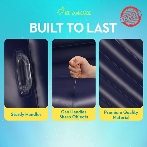 Vista 5 de TED KANGAROO CloudBounce Ultra Mecedora sensorial para niños Silla sensorial inflable patentada NextGen Ultra duradera y extra reforzada