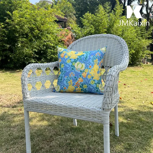 Vista 3 de Paquete de 2 almohadas decorativas impermeables para exteriores e interiores, con relleno, cojines cuadrados de 18 x 18 pulgadas para cama, sofá