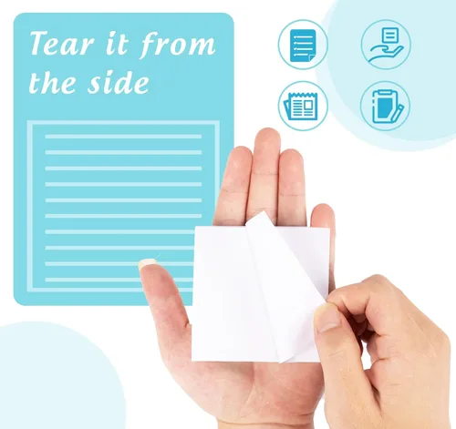 Vista 3 de Notas adhesivas blancas de 3 x 3 pulgadas, 10 blocs de notas autoadhesivas, 100 hojas/bloc de notas súper adhesivas, 1000 hojas de notas adhesivas