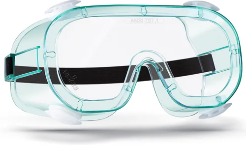 Vista 10 de NoCry Gafas de seguridad protectoras para laboratorio sin ventilación con revestimiento antiempañante, lentes transparentes resistentes a rayones