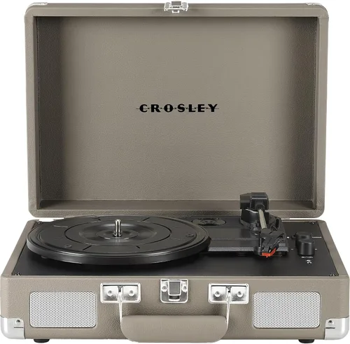 Vista 40 de Crosley CR8005F-GF Cruiser Plus - Tocadiscos de vinilo vintage de 3 velocidades con Bluetooth y maleta con altavoces integrados, diseño floral