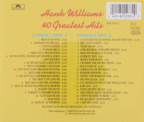 Vista 2 de Hank Williams - Los 40 mejores éxitos